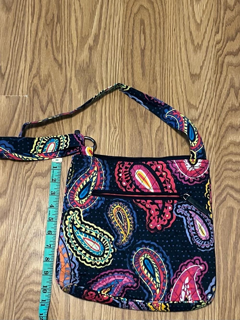Vera Bradley Navy Paisley Crossbody with Pink, Yellow & Blue Accents